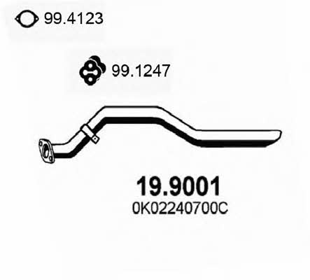 Asso 19.9001 Exhaust pipe 199001