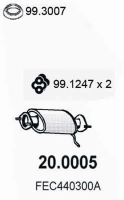 Asso 20.0005 Catalytic Converter 200005