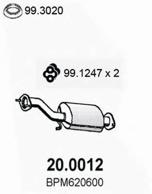 Asso 20.0012 Catalytic Converter 200012