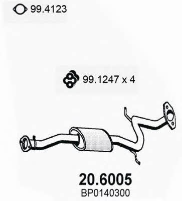 Asso 20.6005 Central silencer 206005