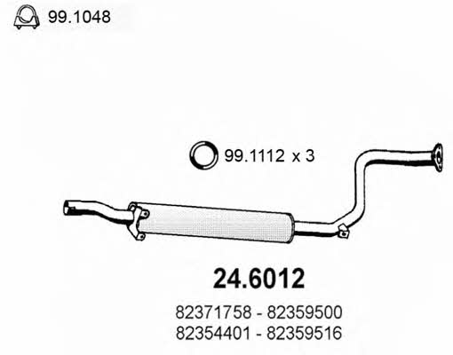 Asso 24.6012 Central silencer 246012