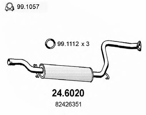 Asso 24.6020 Central silencer 246020