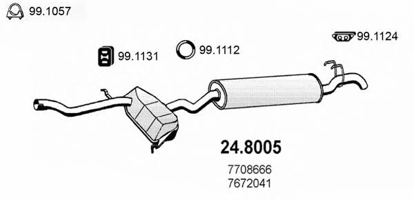 Asso 24.8005 Middle-/End Silencer 248005