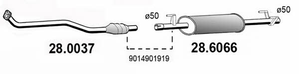 Asso 28.0037 Catalytic Converter 280037