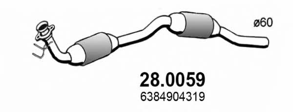 Asso 28.0059 Catalytic Converter 280059