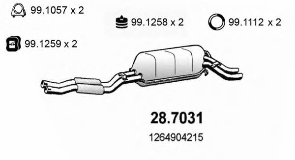 Asso 28.7031 End Silencer 287031