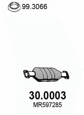 Asso 30.0003 Catalytic Converter 300003