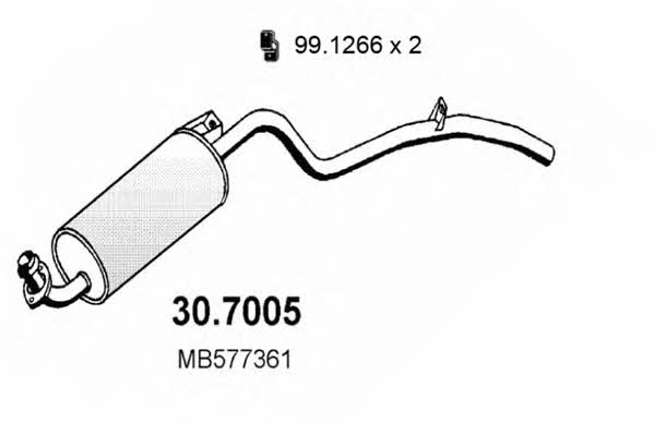 Asso 30.7005 End Silencer 307005