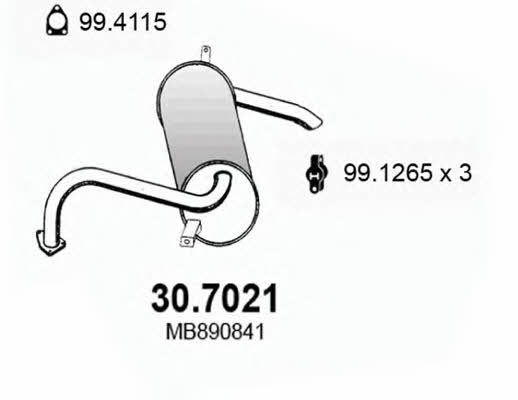 Asso 30.7021 End Silencer 307021