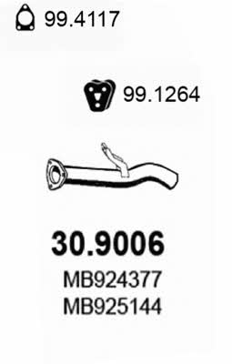  30.9006 Exhaust pipe 309006