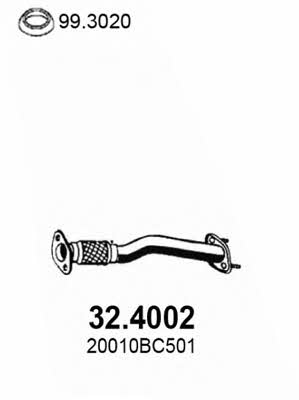 Asso 32.4002 Exhaust pipe 324002