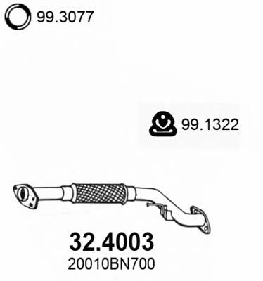 Asso 32.4003 Exhaust pipe 324003