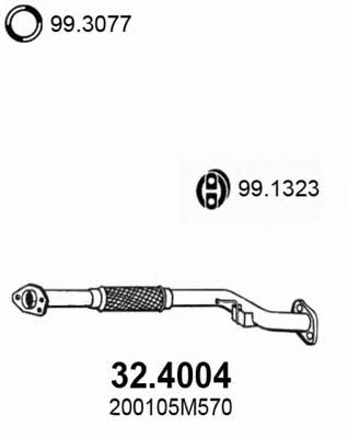 Asso 32.4004 Exhaust pipe 324004