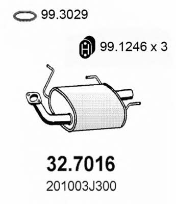 Asso 32.7016 End Silencer 327016