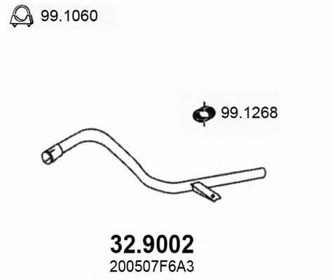  32.9002 Exhaust pipe 329002