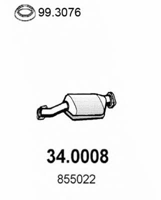 Asso 34.0008 Catalytic Converter 340008