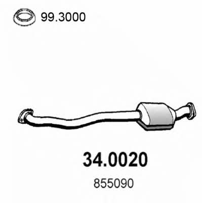 Asso 34.0020 Catalytic Converter 340020