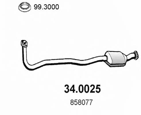 Asso 34.0025 Catalytic Converter 340025