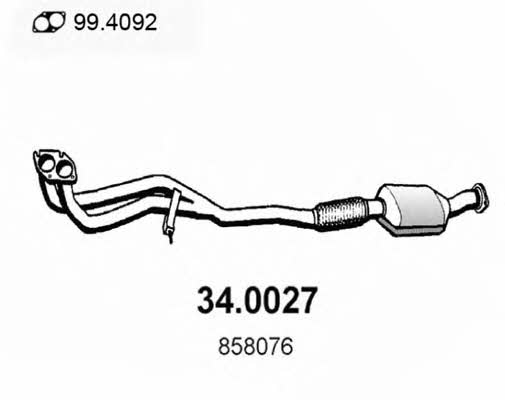 Asso 34.0027 Catalytic Converter 340027