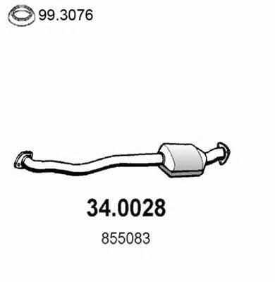 Asso 34.0028 Catalytic Converter 340028