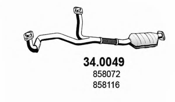 Asso 34.0049 Catalytic Converter 340049