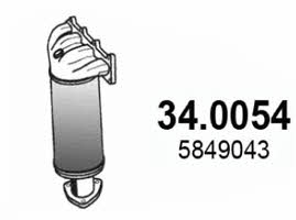 Asso 34.0054 Catalytic Converter 340054