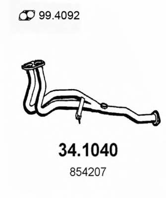 Asso 34.1040 Exhaust pipe 341040