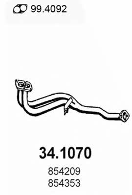 Asso 34.1070 Exhaust pipe 341070