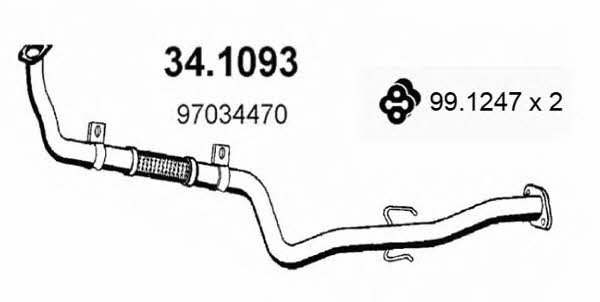 Asso 34.1093 Exhaust pipe 341093