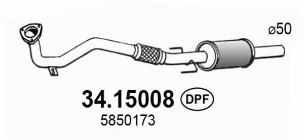 Asso 34.15008 Diesel particulate filter DPF 3415008