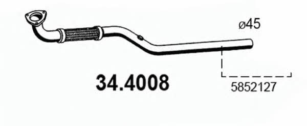 Asso 34.4008 Exhaust pipe 344008