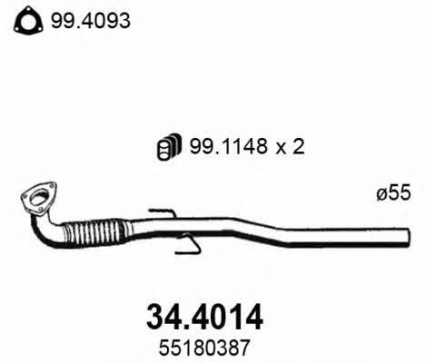Asso 34.4014 Exhaust pipe 344014