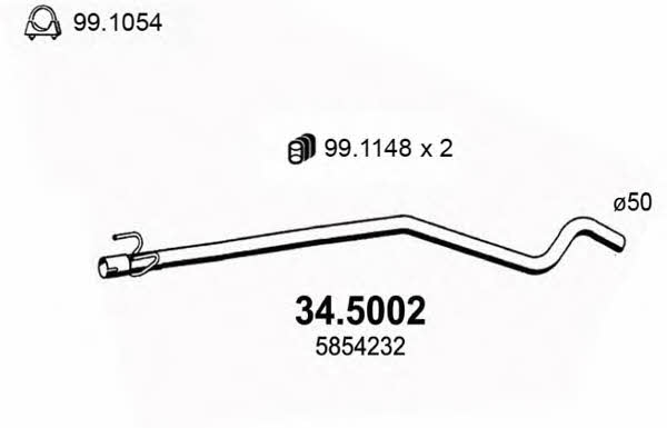 Asso 34.5002 Exhaust pipe 345002