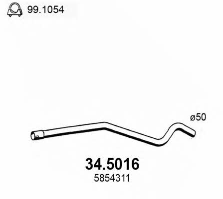 Asso 34.5016 Exhaust pipe 345016