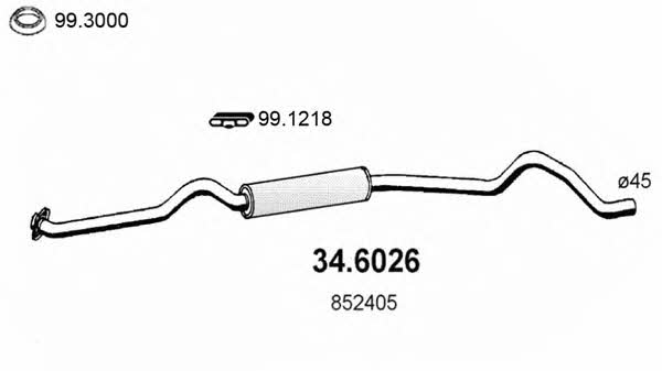 Asso 34.6026 Central silencer 346026