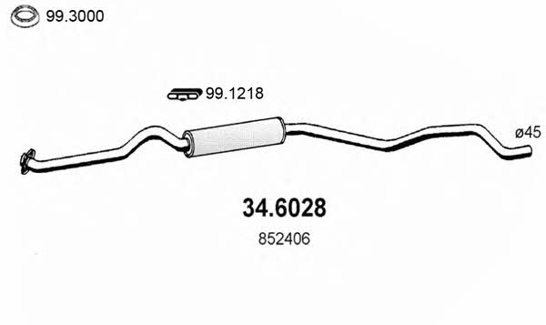 Asso 34.6028 Central silencer 346028