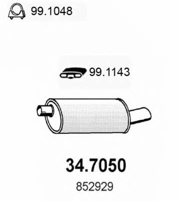 Asso 34.7050 End Silencer 347050