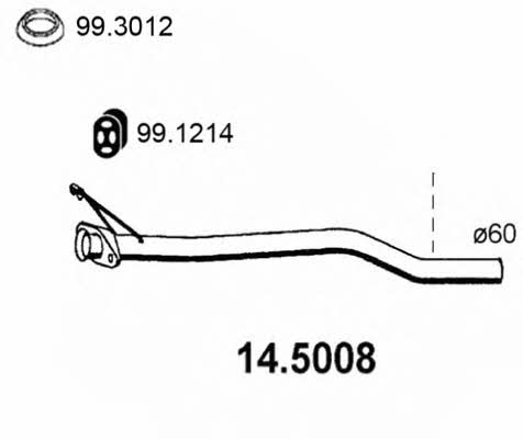 Asso 14.5008 Exhaust pipe 145008