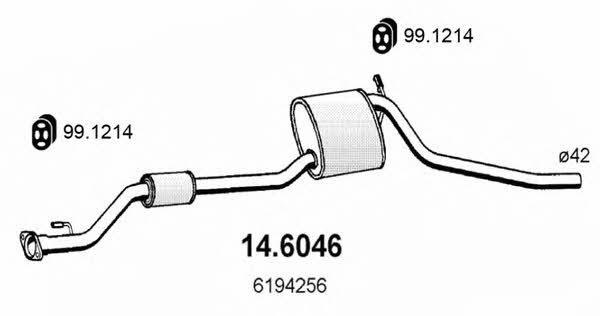 Asso 14.6046 Central silencer 146046