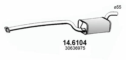 Asso 14.6104 Central silencer 146104