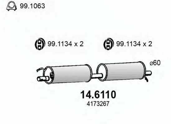 14.6110 Central silencer 146110