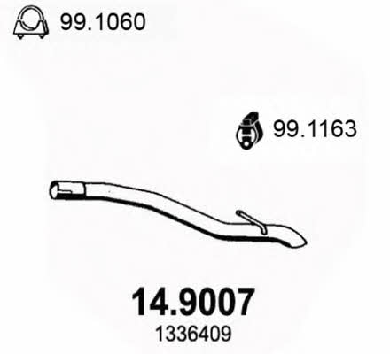 Asso 14.9007 Exhaust pipe 149007