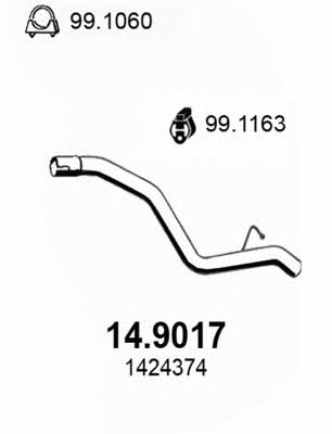Asso 14.9017 Exhaust pipe 149017
