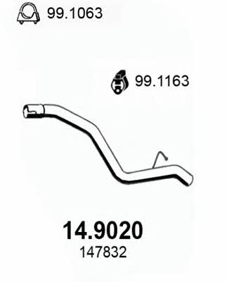 Asso 14.9020 Exhaust pipe 149020