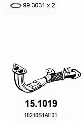 Asso 15.1019 Exhaust pipe 151019