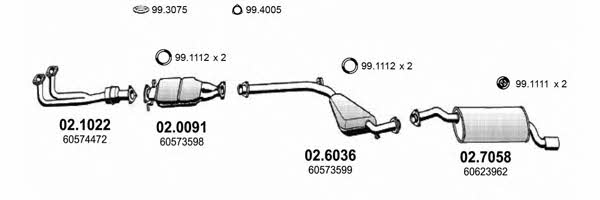 Asso ART0147 Exhaust system ART0147