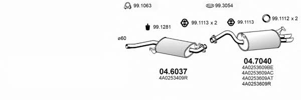 Asso ART0283 Exhaust system ART0283