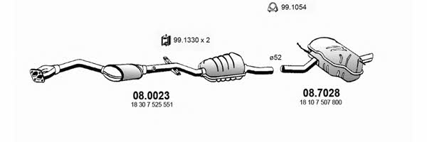 ART0303 Asso Exhaust system