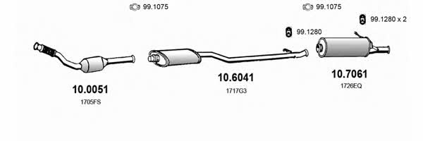 ART0450 Asso Exhaust system