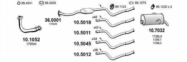  ART0456 Exhaust system ART0456